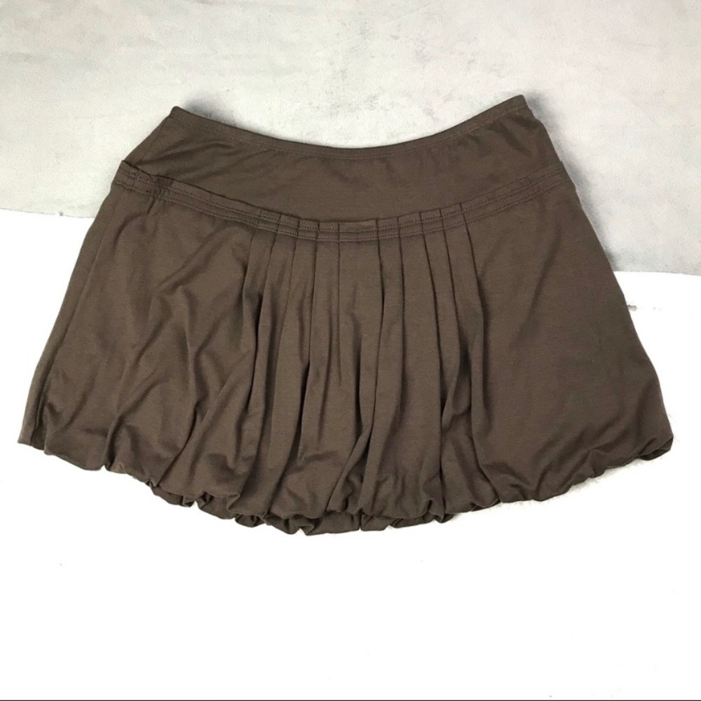 BCBGMAXAZRIA Pleated Bubble Mini Skirt
